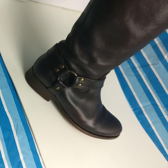 Frye GENUINE LEATHER COUNTRY ENGLISHWOMAN TALL FULL ZIP RIDING BOOT 8.5US/6.5UK - Picture 4 of 13